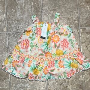 NWT Rachel Zoe Multicolor Floral and Pineapple Dress